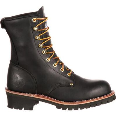 Legibilidad magia dividendo Georgia Boot: Botas de trabajo de leñador negras de 8 in para caballero.  Estilo n.° G8120